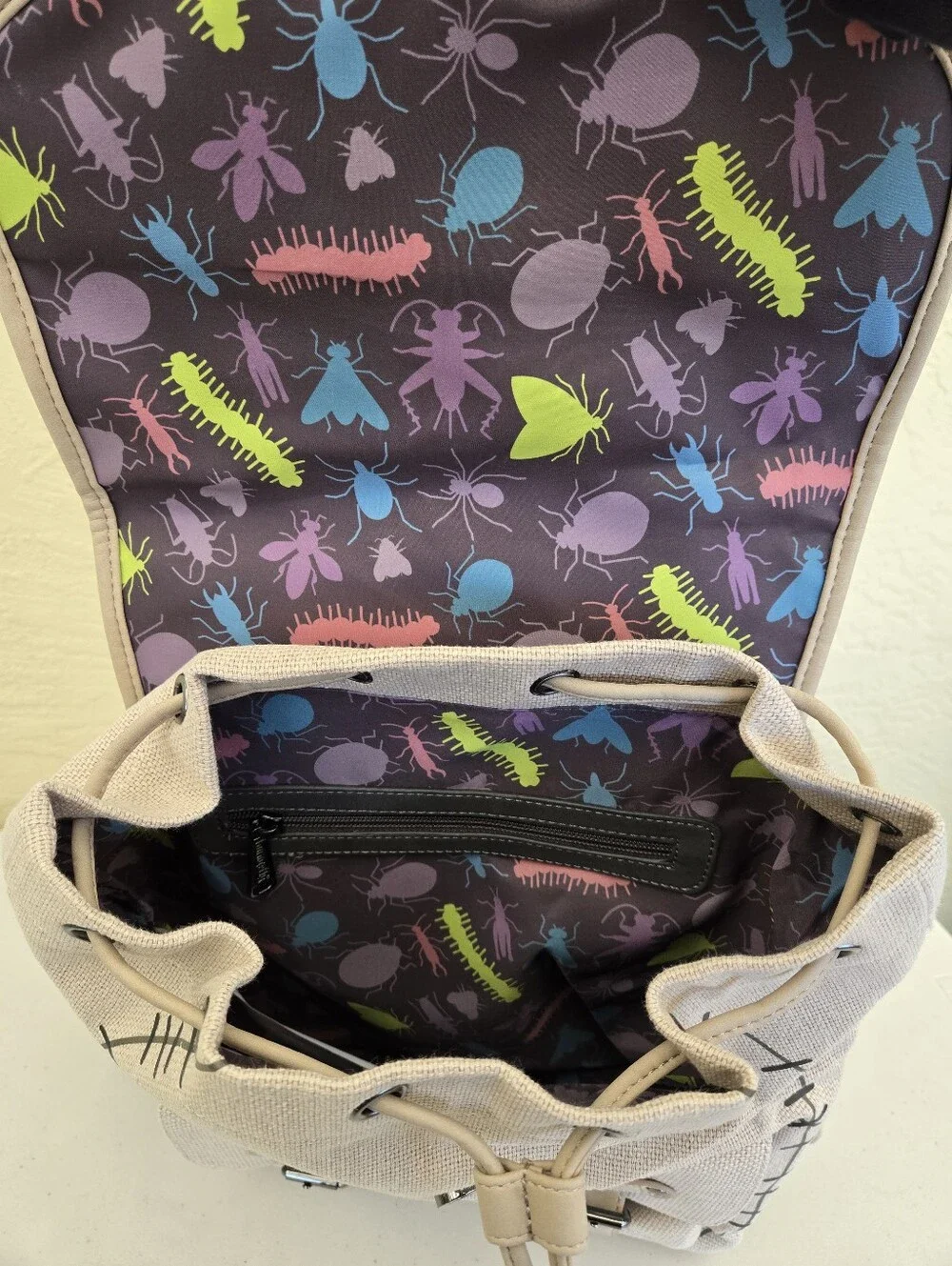 The Nightmare Backpack – Beige Character Canvas Bag. Never Used, NWT